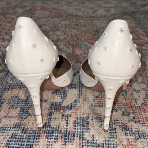 Aquazzura Wish Pump 105 In Nappa White - Picture 5 of 10